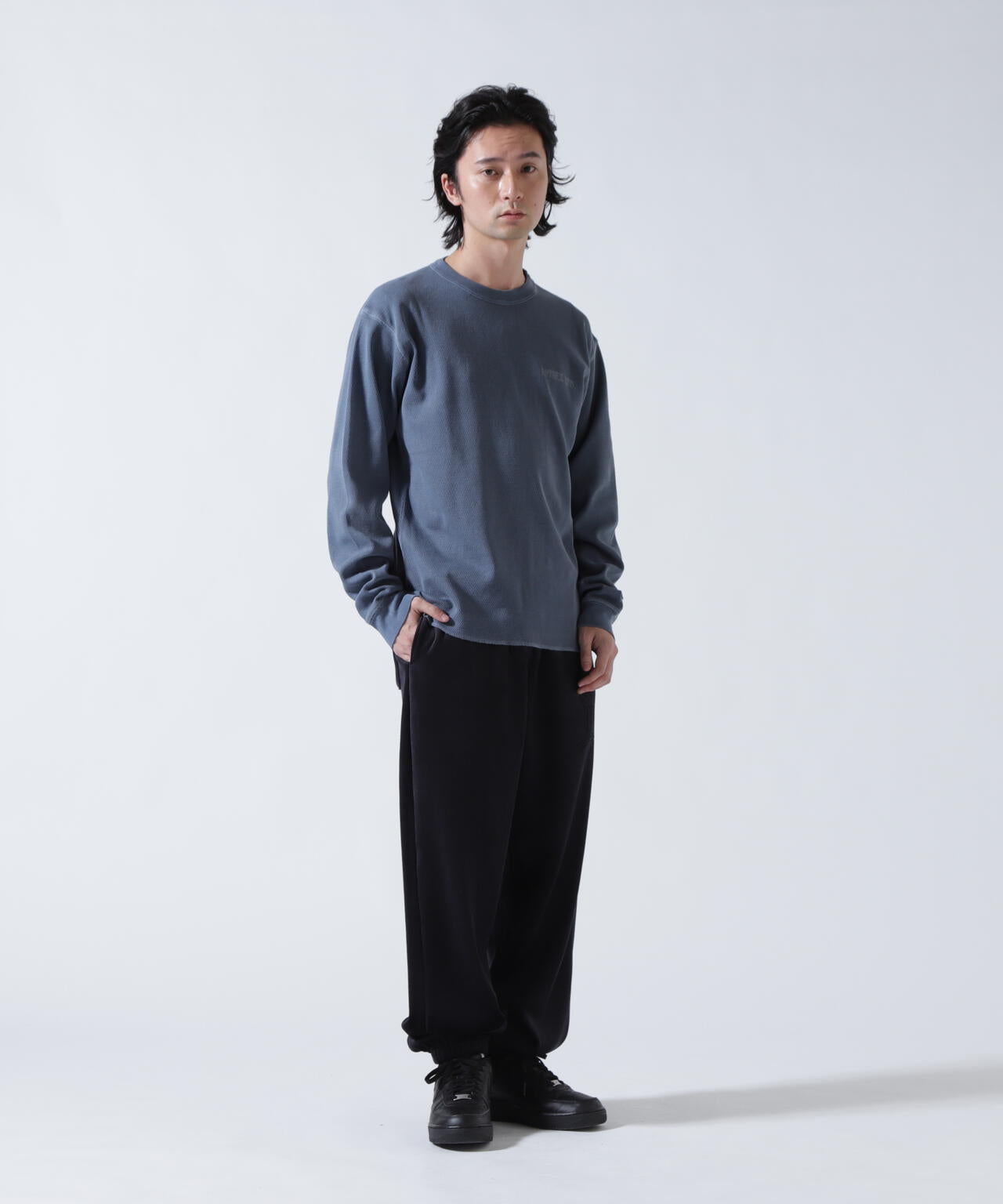 STENCIL HONEYCOMB WAFFLE L/S T-SHIRT
