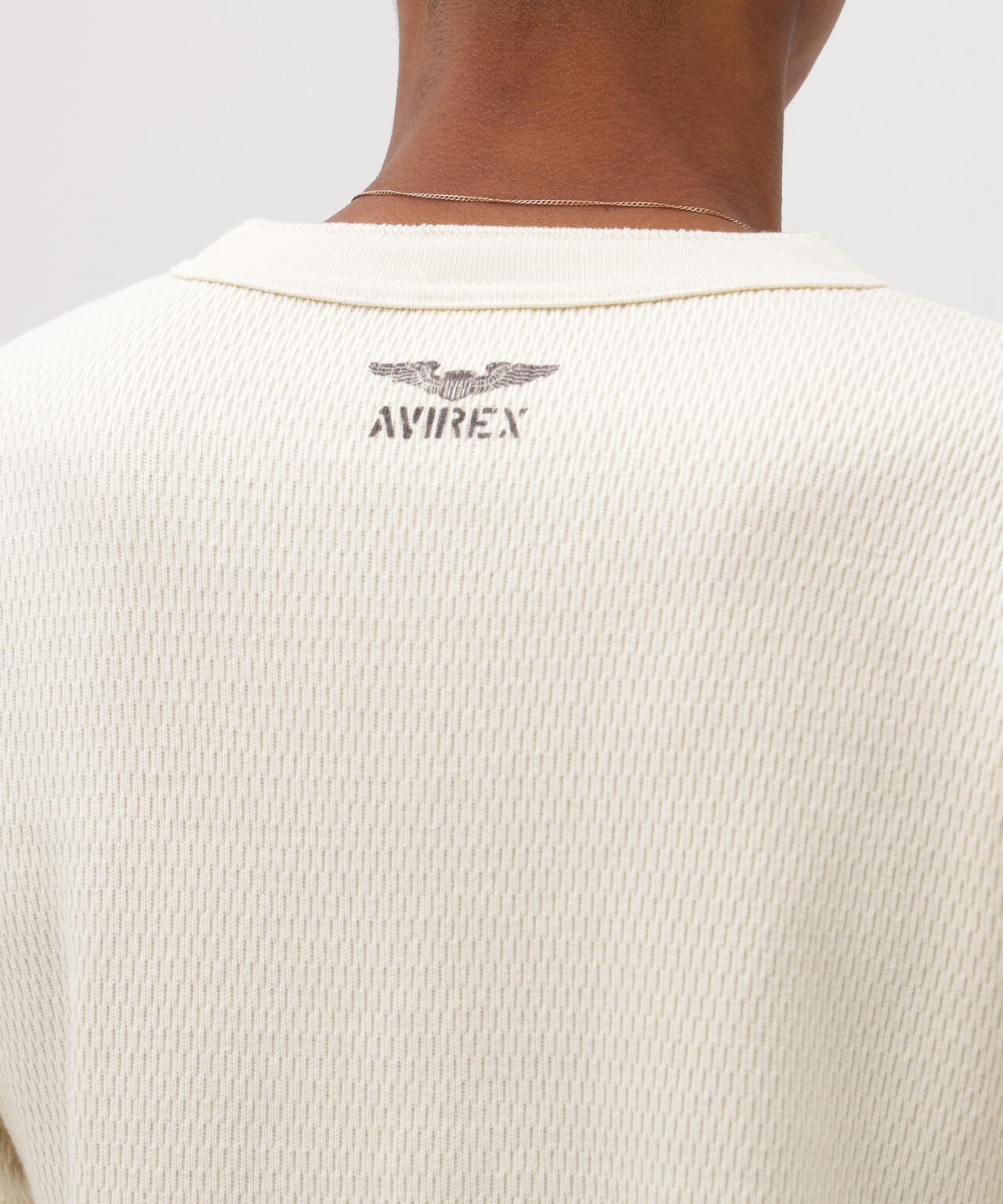 《直営店限定》HONEYCOMB HENLEY NECK L/S T-SHIRT
