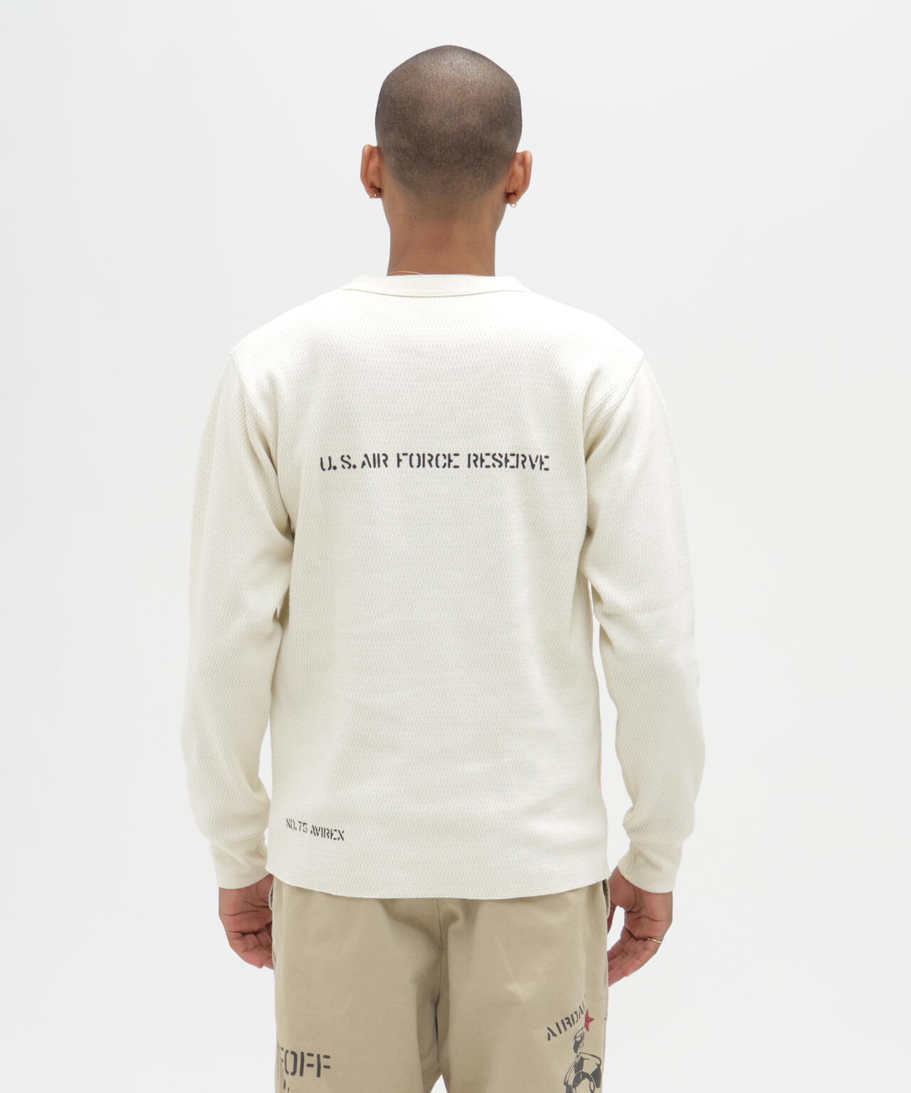 《WEB&DEPOT限定》STENCIL HONEYCOMB HENLEY NECK L/S T-SHIRT