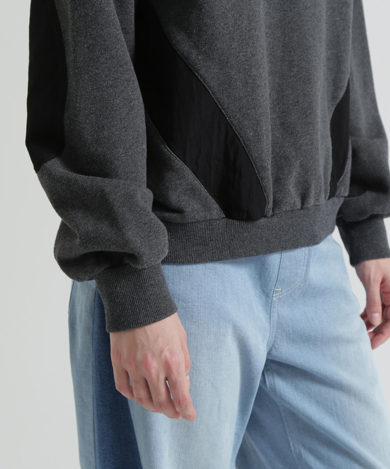 COLOR BLOCK MILITARY PULLOVER