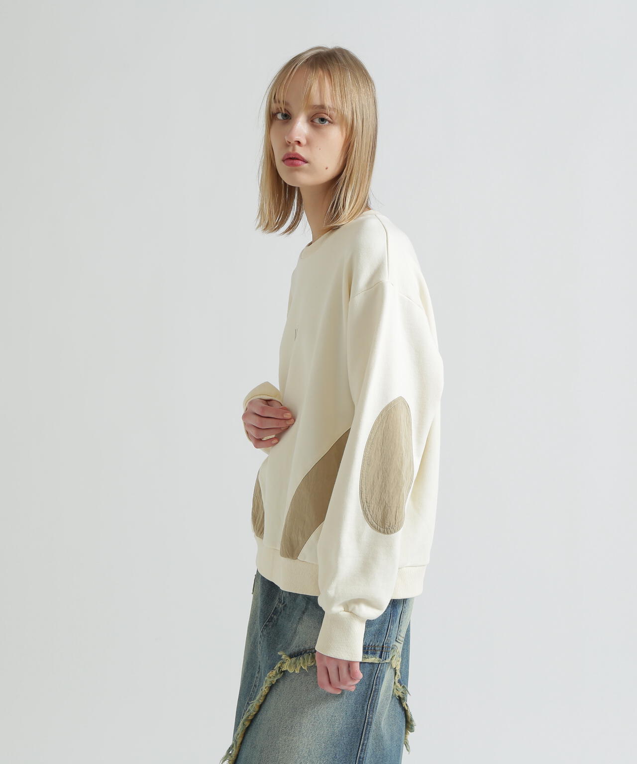 COLOR BLOCK MILITARY PULLOVER