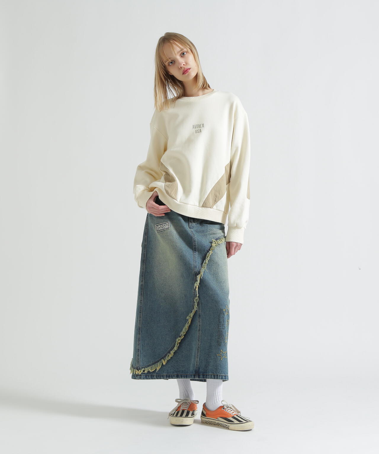 COLOR BLOCK MILITARY PULLOVER