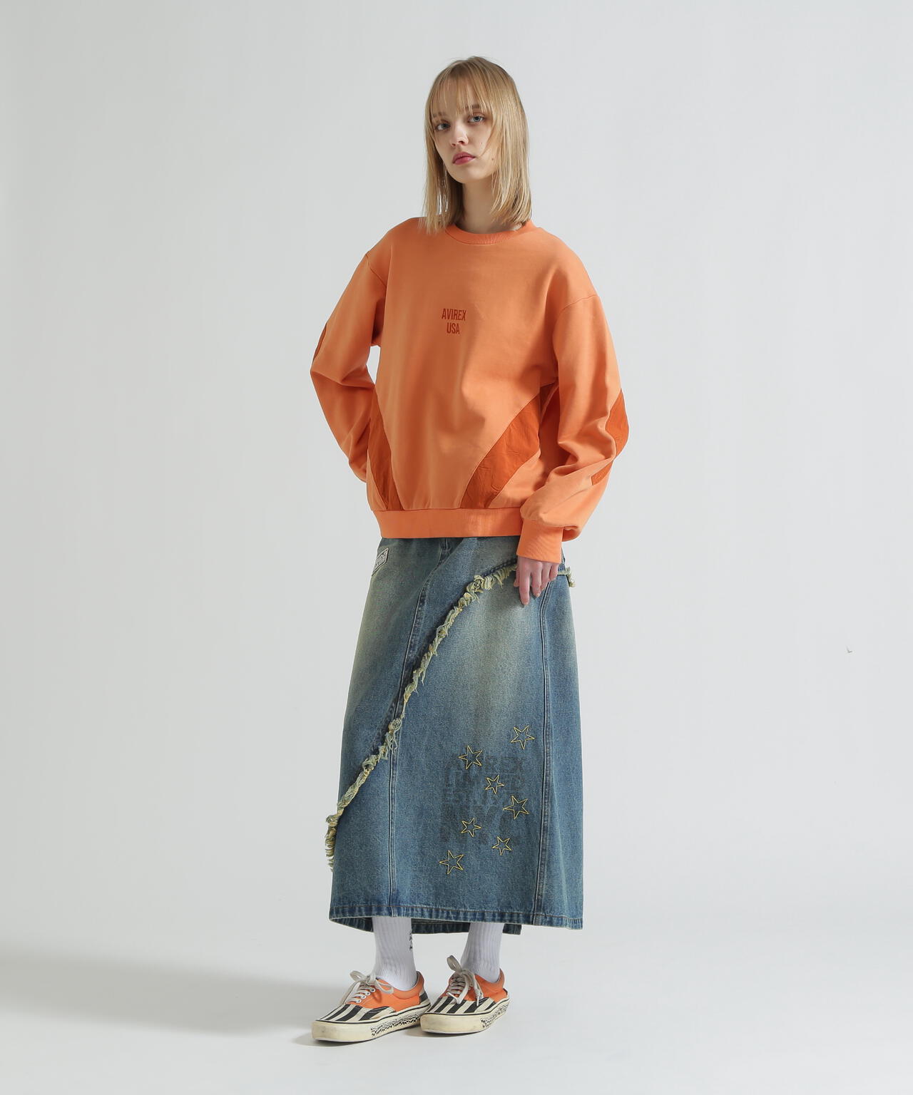 COLOR BLOCK MILITARY PULLOVER
