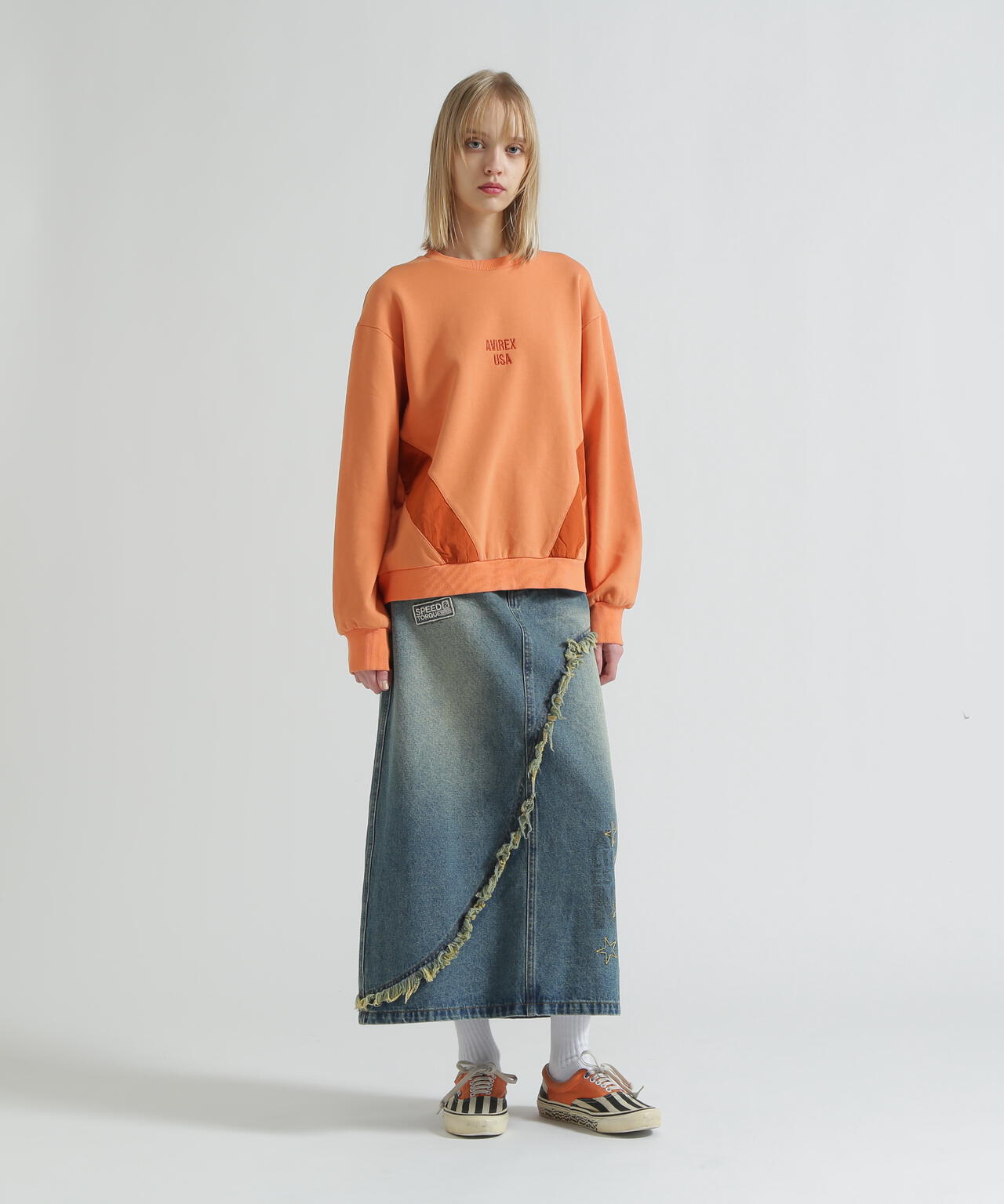 COLOR BLOCK MILITARY PULLOVER