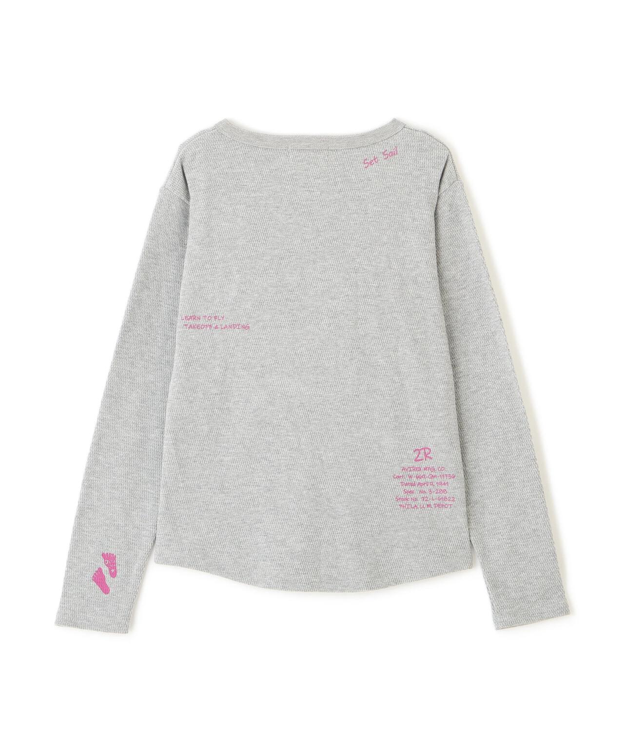 《WOMAN》HONEYCOMB WAFFLE HENLEY