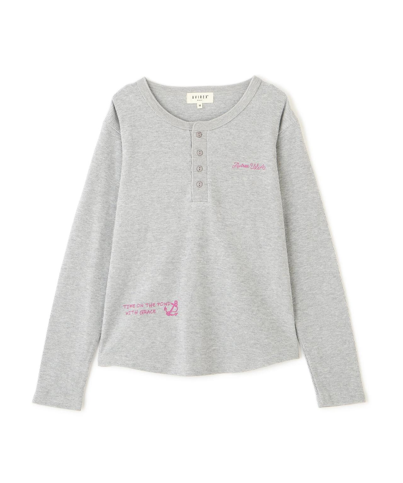 《WOMAN》HONEYCOMB WAFFLE HENLEY