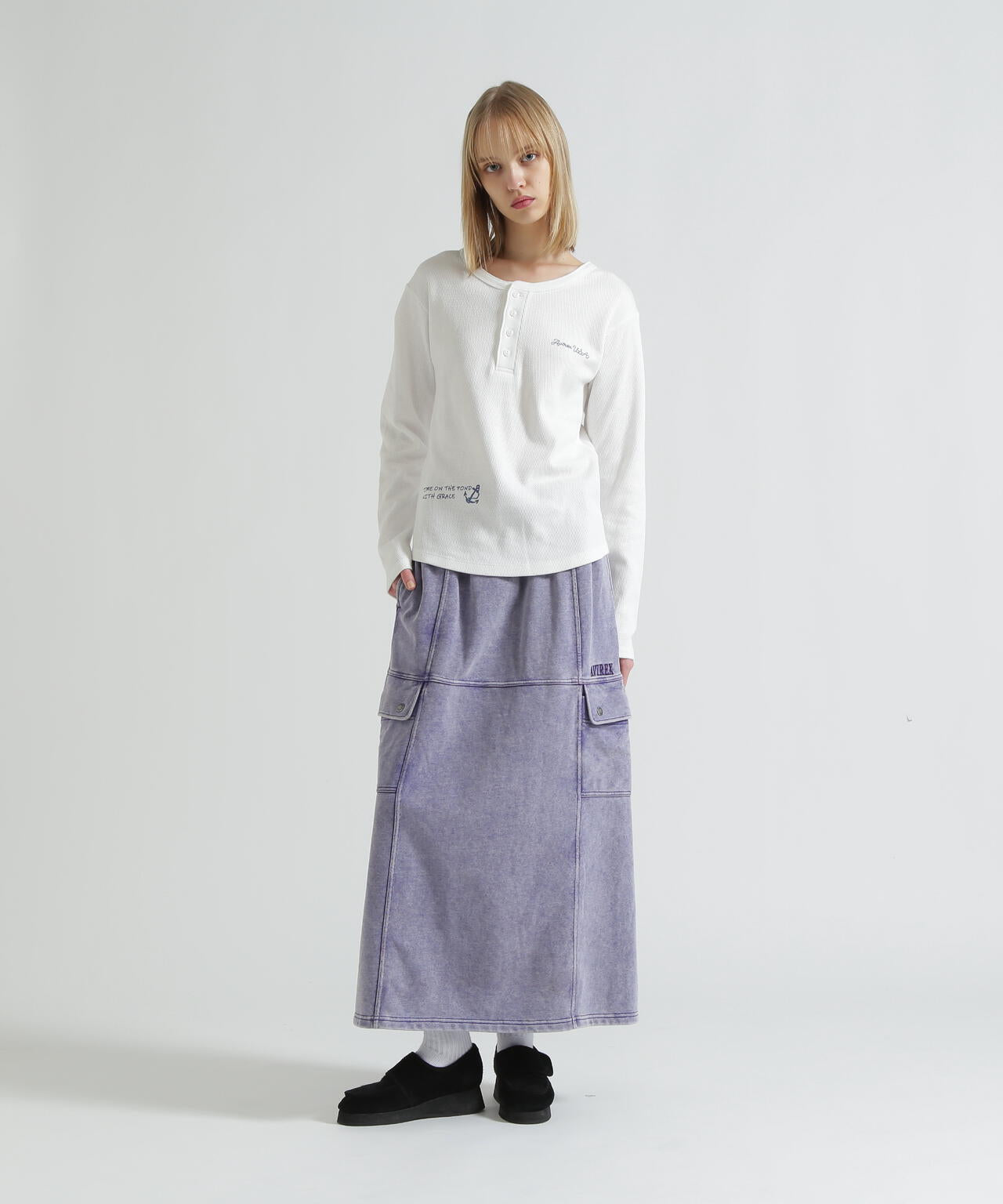 《WOMAN》HONEYCOMB WAFFLE HENLEY