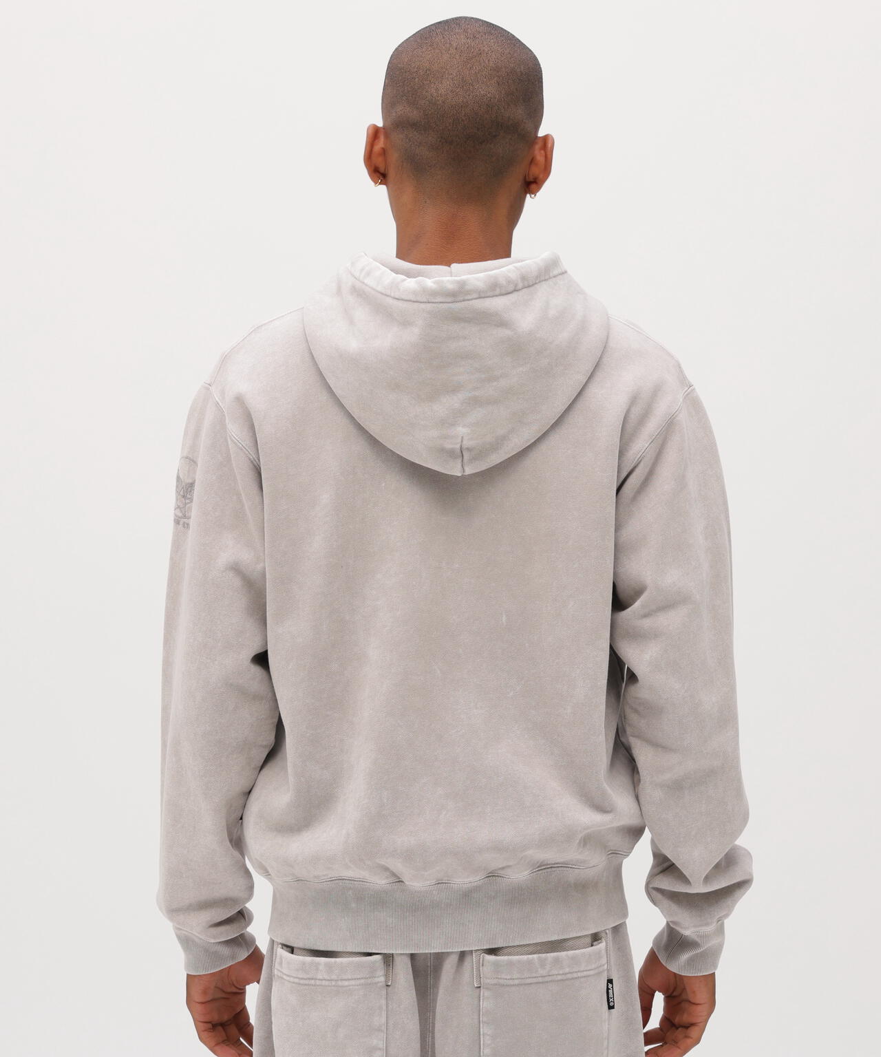 ACID WASH ZIP UP HOODIE