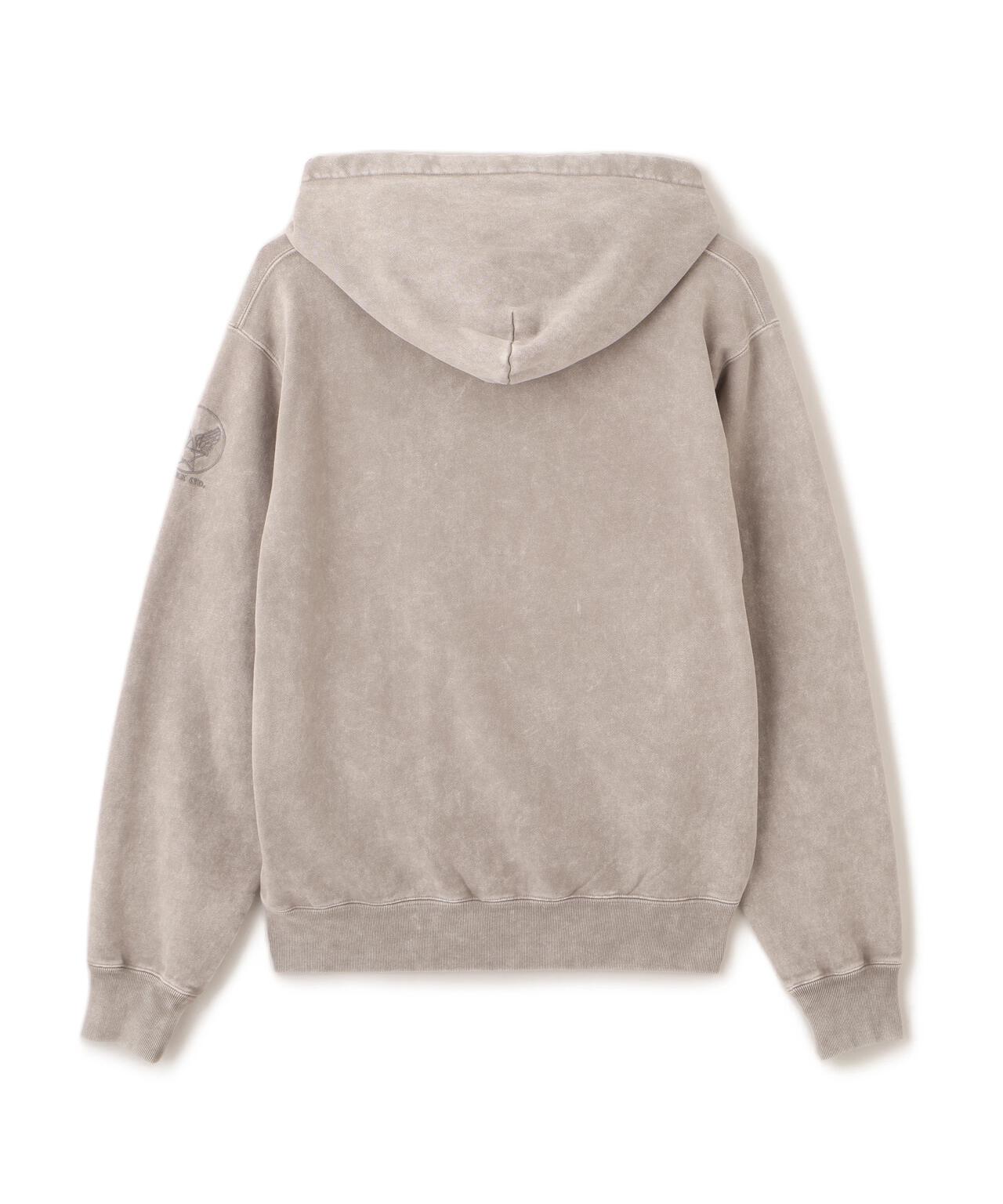 ACID WASH ZIP UP HOODIE