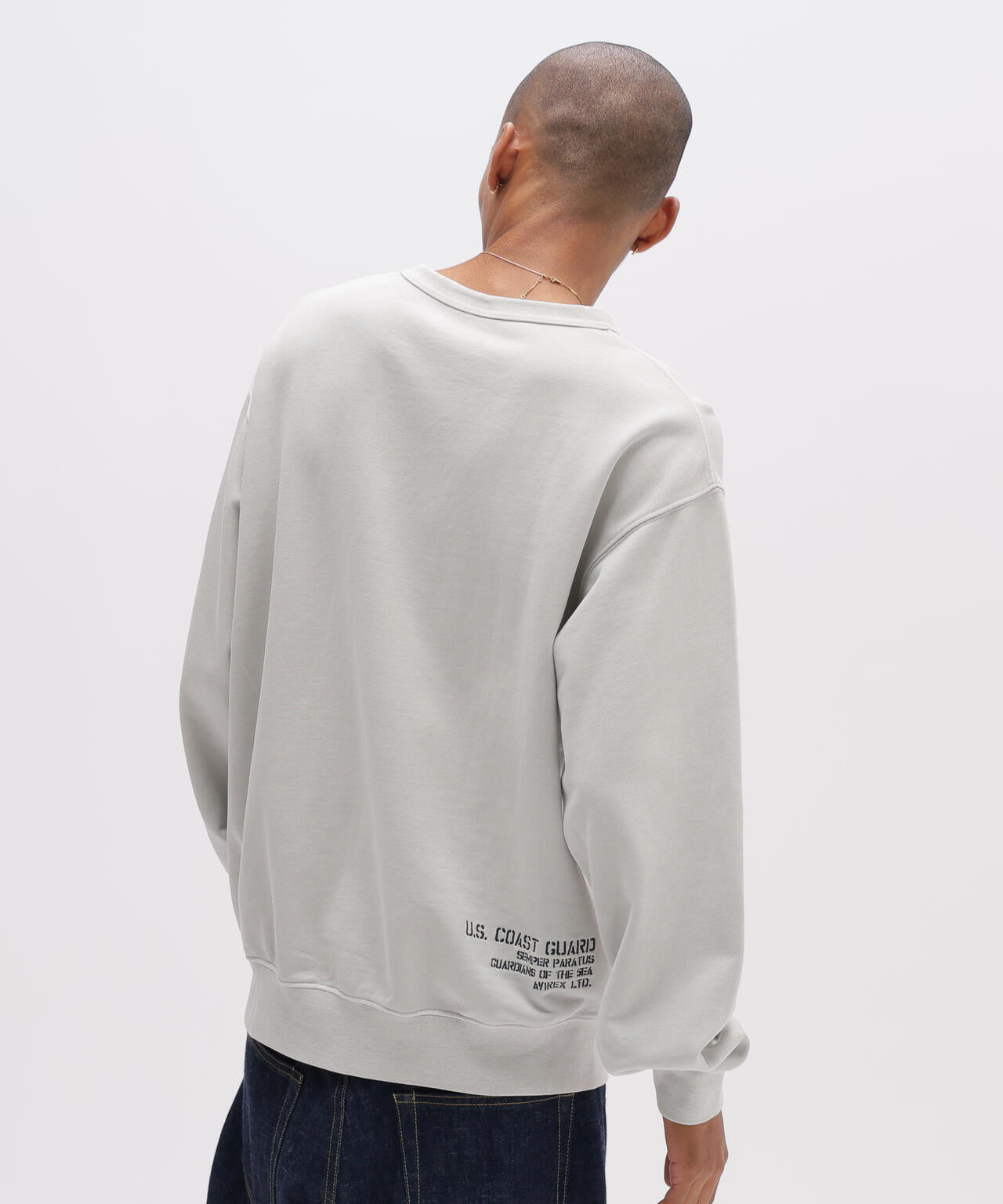 FADED MIL.POCKET CREWNECK SWEAT