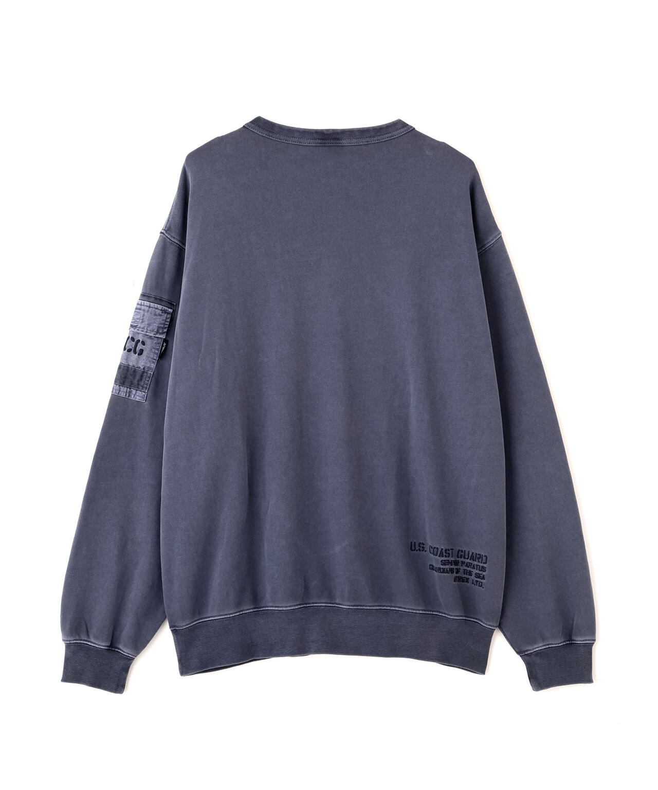 FADED MIL.POCKET CREWNECK SWEAT