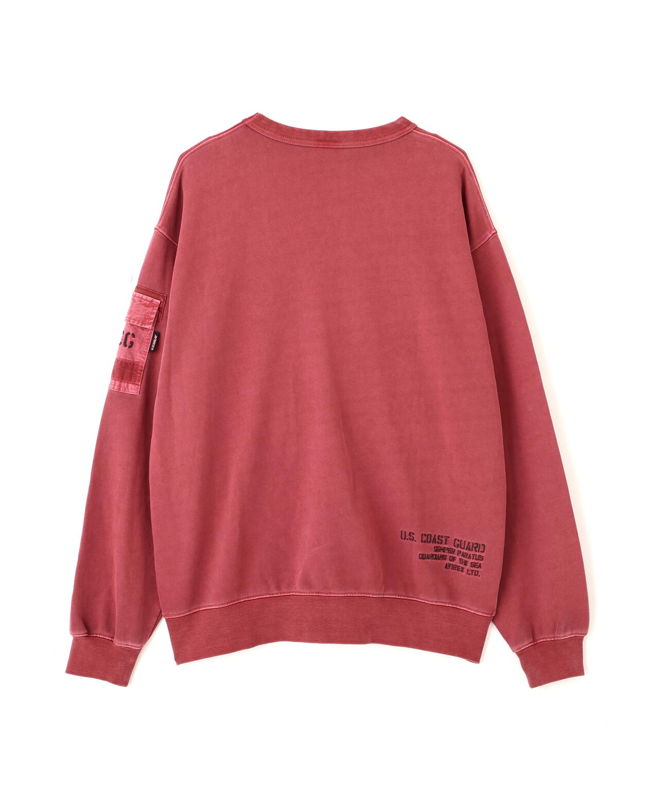 FADED MIL.POCKET CREWNECK SWEAT