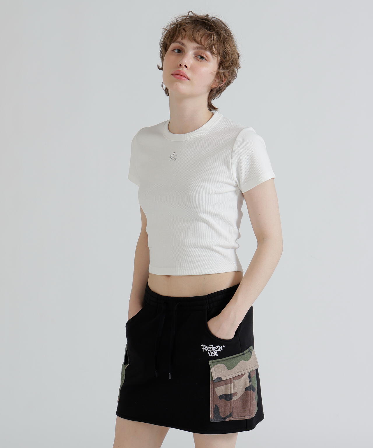 《直営店限定》S/S AC RIB T-SHIRT