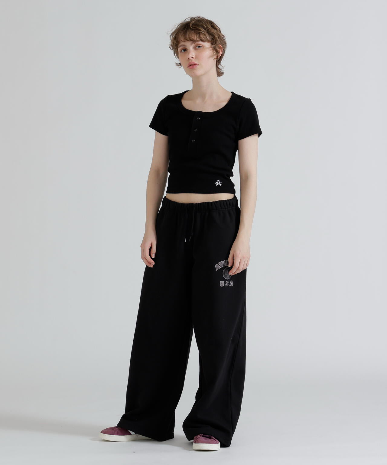 《直営店限定》S/S AC RIB HENLY T-SHIRT