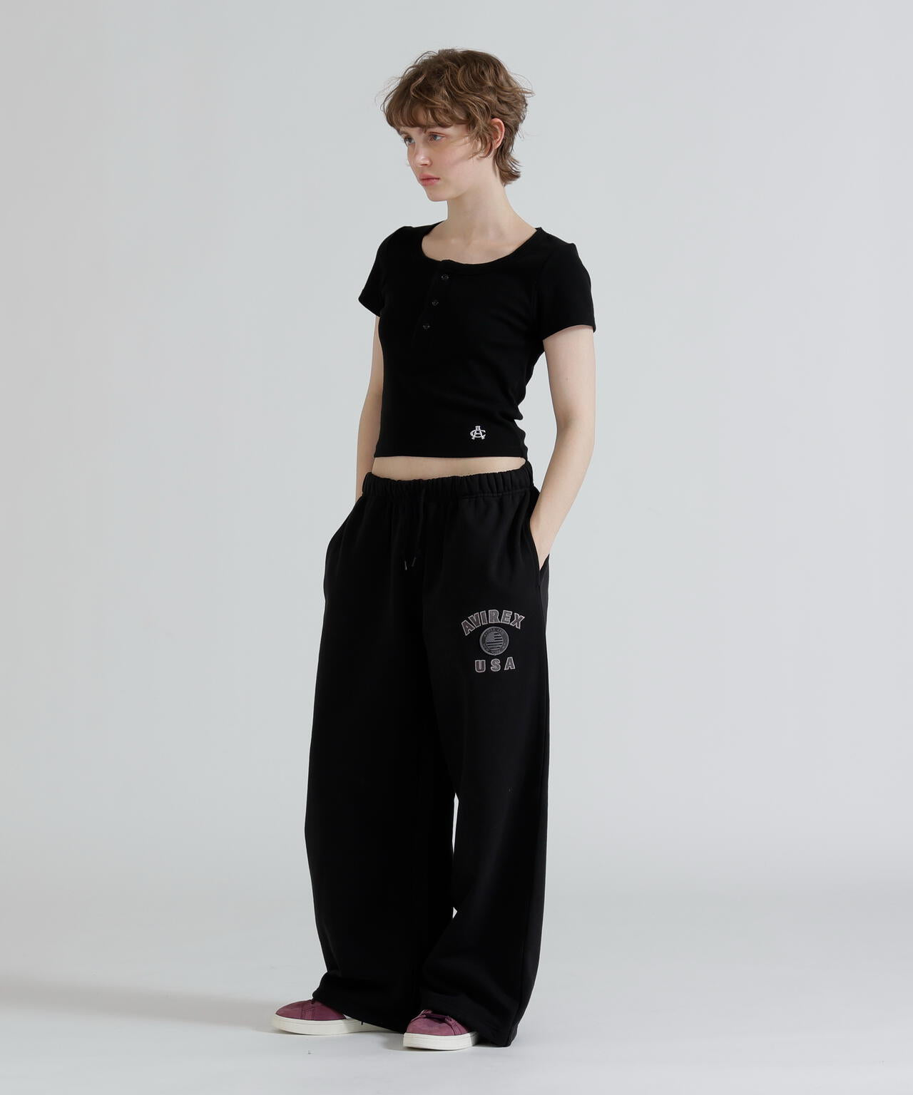 《直営店限定》S/S AC RIB HENLY T-SHIRT