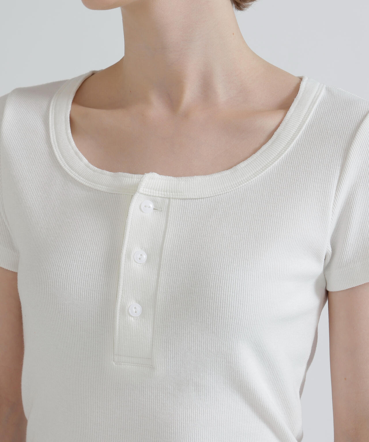 《直営店限定》S/S AC RIB HENLY T-SHIRT
