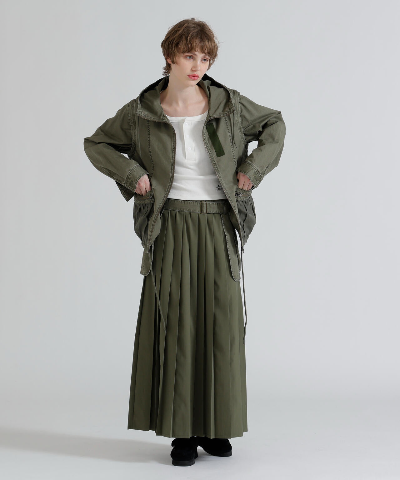 《直営店限定》S/S AC RIB HENLY T-SHIRT