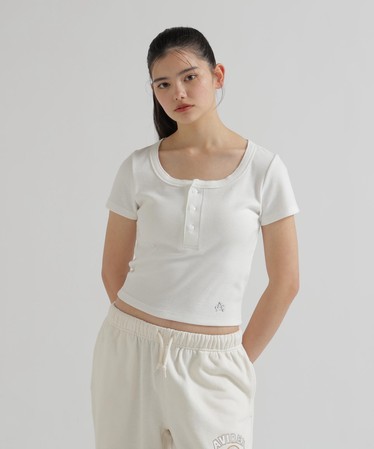 《直営店限定》S/S AC RIB HENLY T-SHIRT
