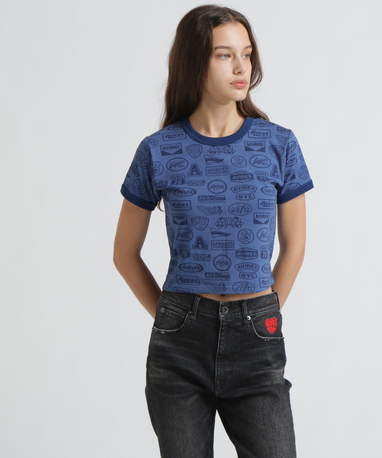 《直営店限定》S/S RINGER PATCH MOTIF FULL PRINT T-SHIRT