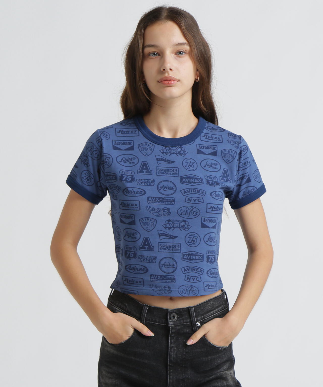 《直営店限定》S/S RINGER PATCH MOTIF FULL PRINT T-SHIRT
