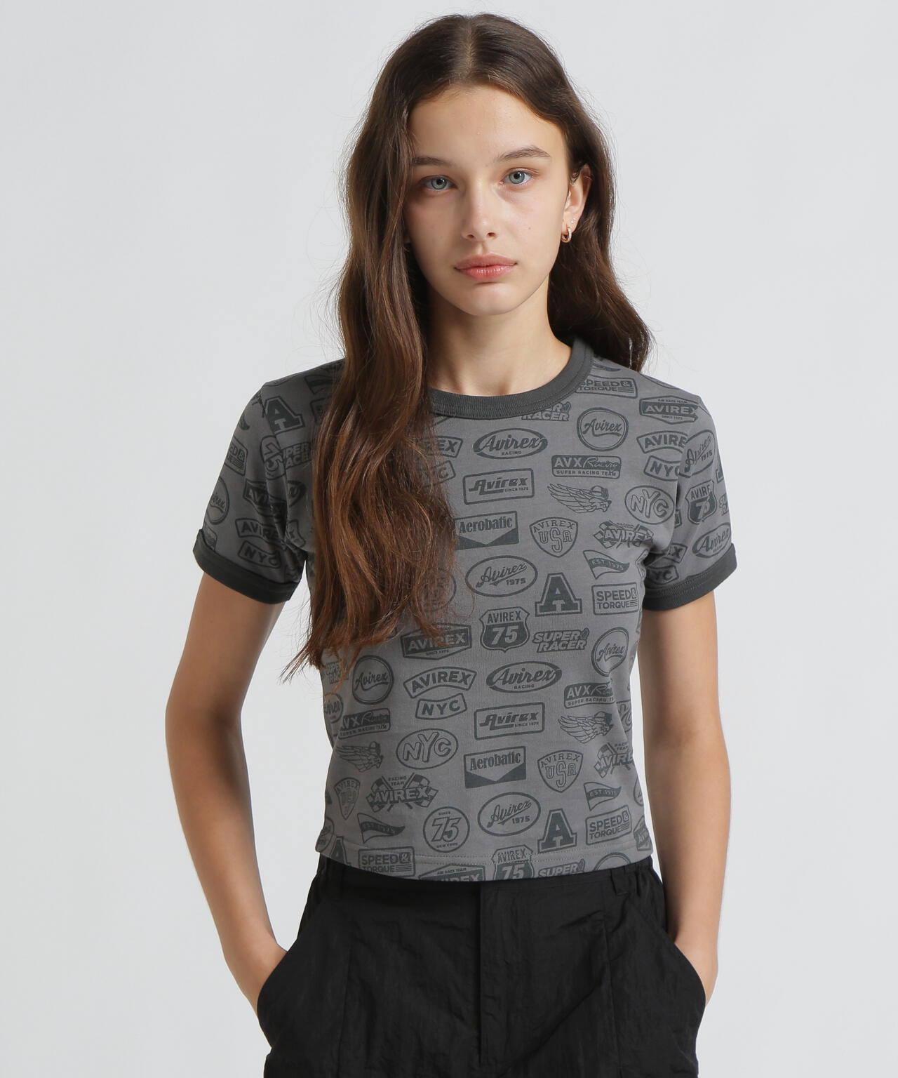 《直営店限定》S/S RINGER PATCH MOTIF FULL PRINT T-SHIRT