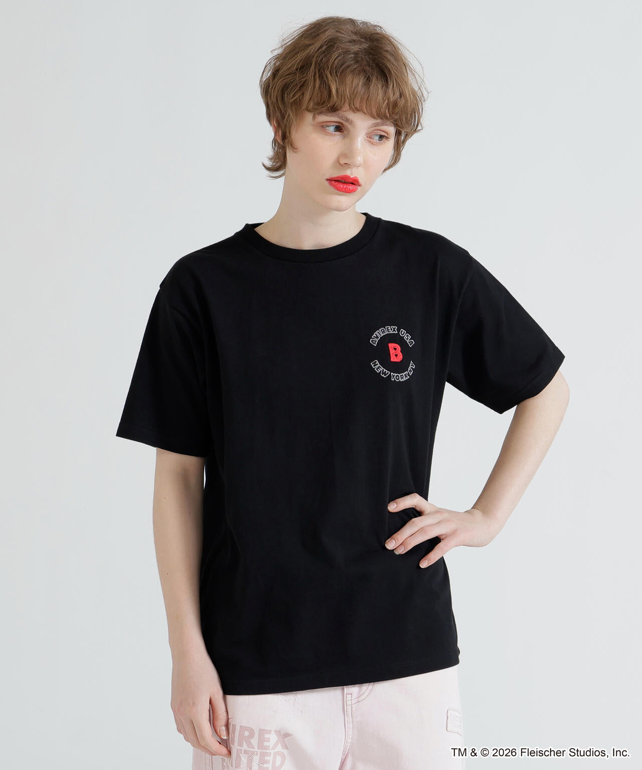 《AVIREX × Betty Boop》VARSITY LOGO S/S T-SHIRT