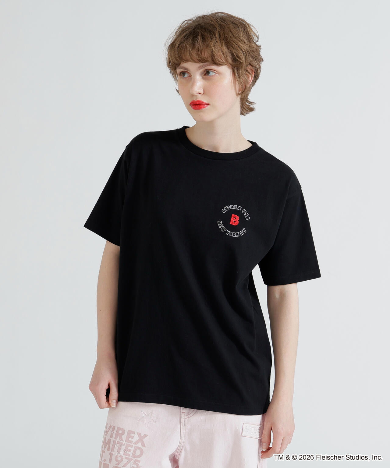 《AVIREX × Betty Boop》VARSITY LOGO S/S T-SHIRT