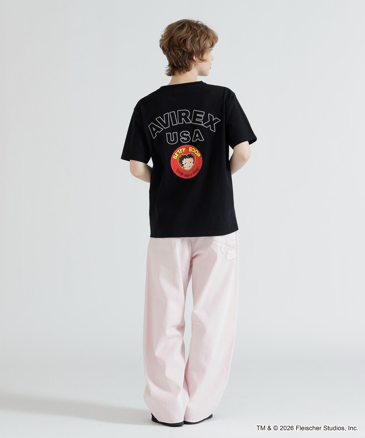 《AVIREX × Betty Boop》VARSITY LOGO S/S T-SHIRT