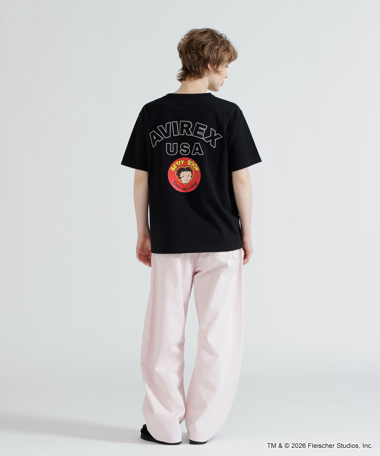《AVIREX × Betty Boop》VARSITY LOGO S/S T-SHIRT