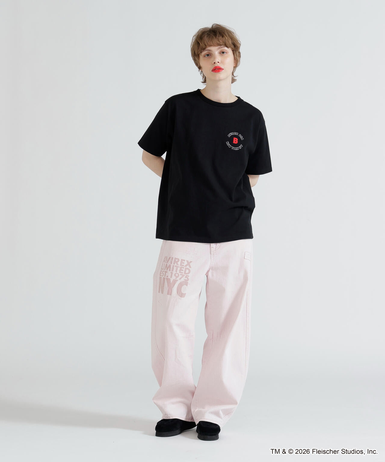 《AVIREX × Betty Boop》VARSITY LOGO S/S T-SHIRT