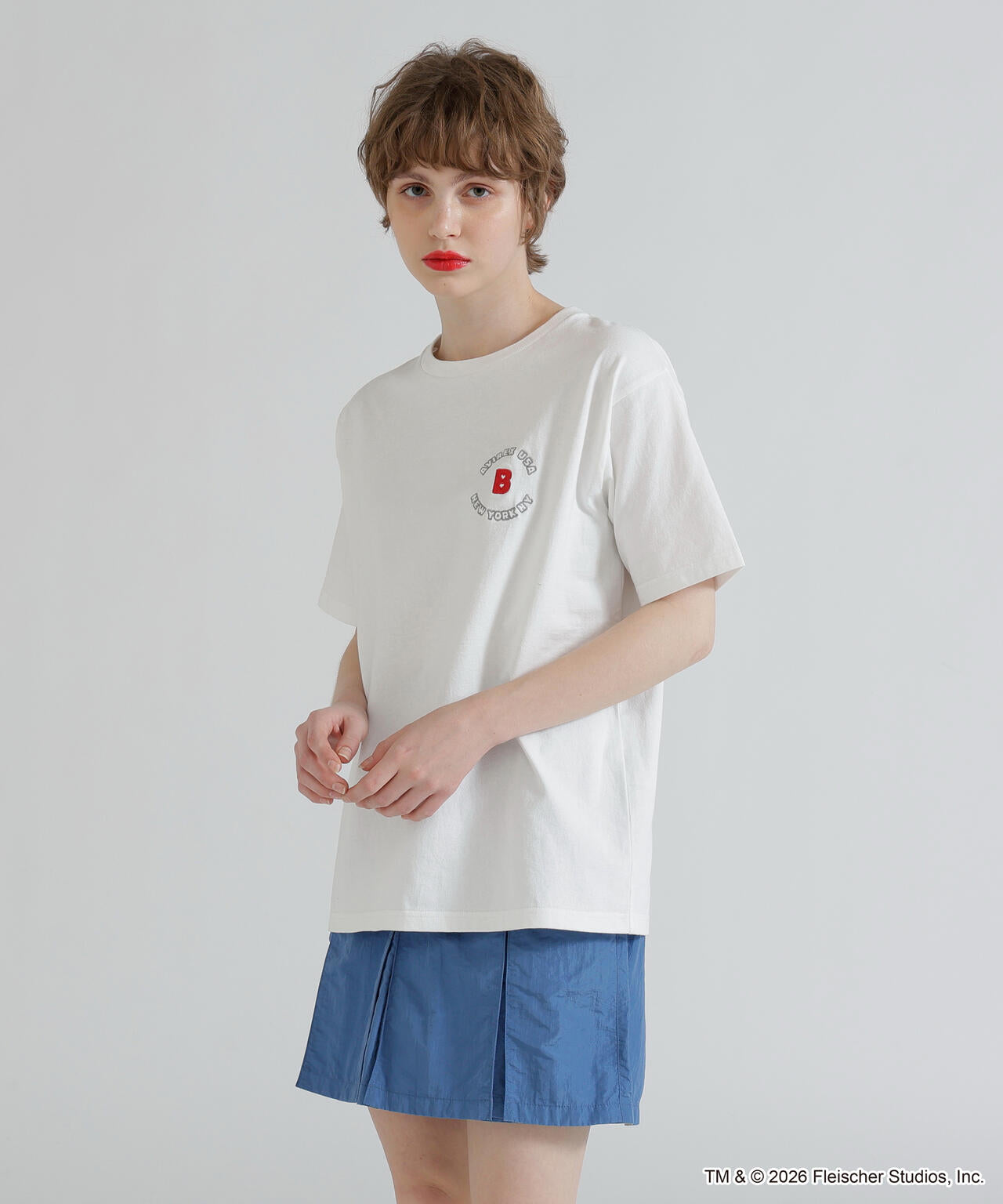 《AVIREX × Betty Boop》VARSITY LOGO S/S T-SHIRT