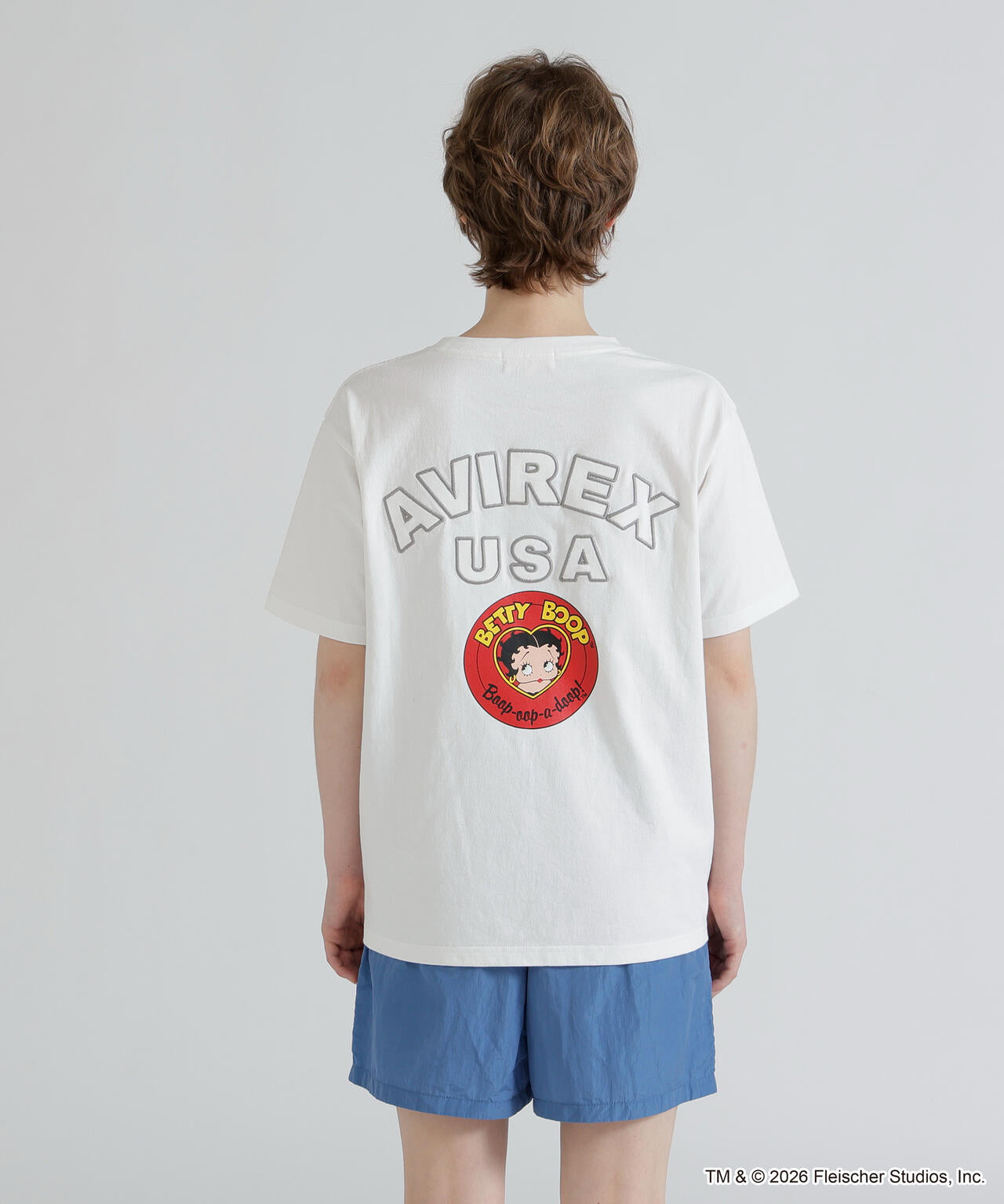 《AVIREX × Betty Boop》VARSITY LOGO S/S T-SHIRT