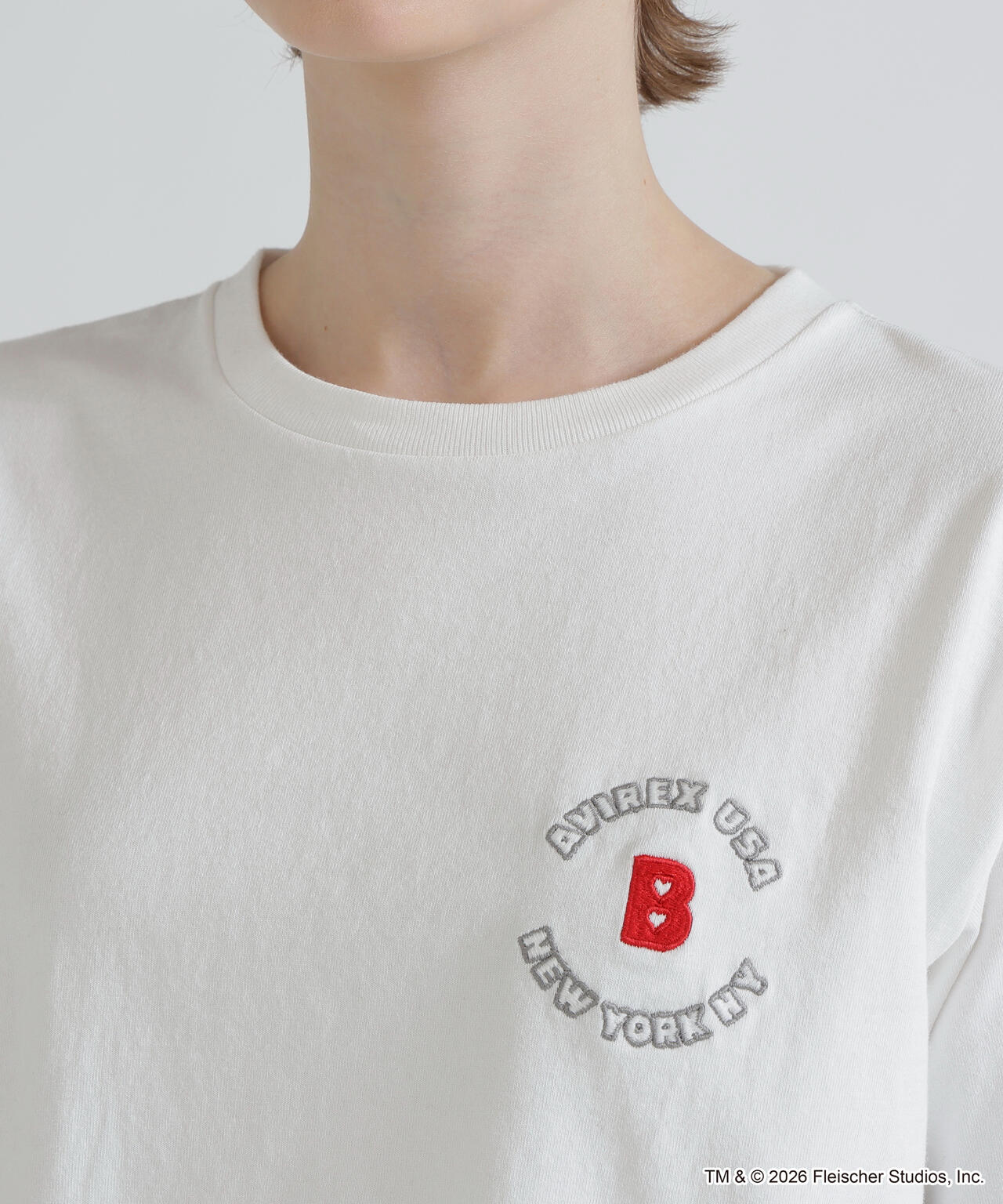 《AVIREX × Betty Boop》VARSITY LOGO S/S T-SHIRT