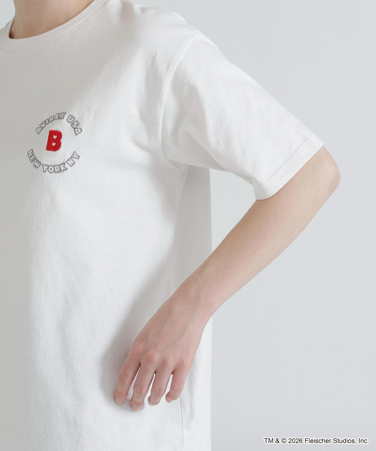《AVIREX × Betty Boop》VARSITY LOGO S/S T-SHIRT