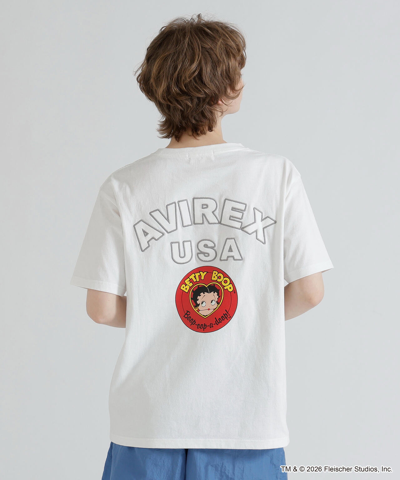 《AVIREX × Betty Boop》VARSITY LOGO S/S T-SHIRT