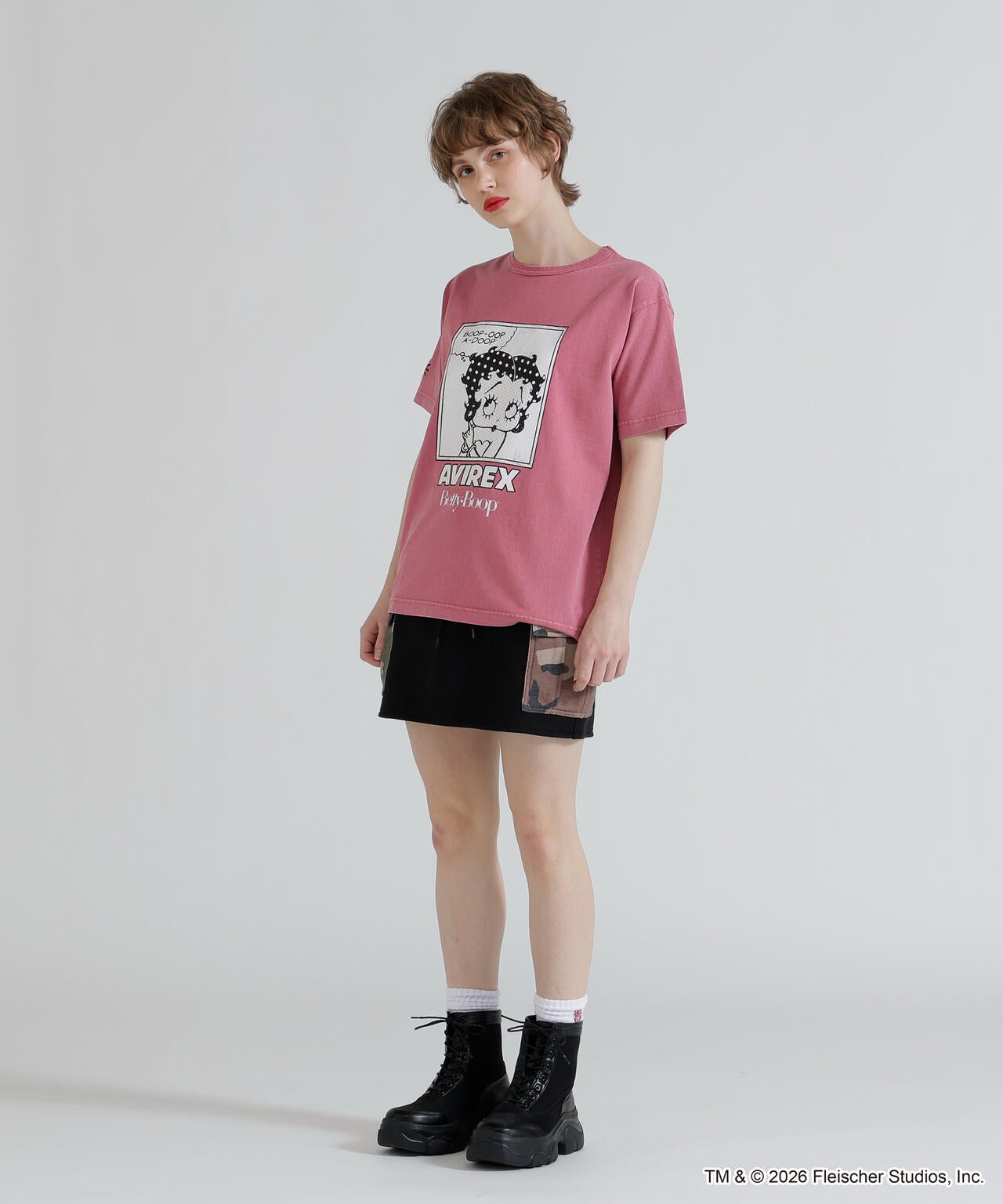 《AVIREX × Betty Boop》FADE WASH S/S T-SHIRT