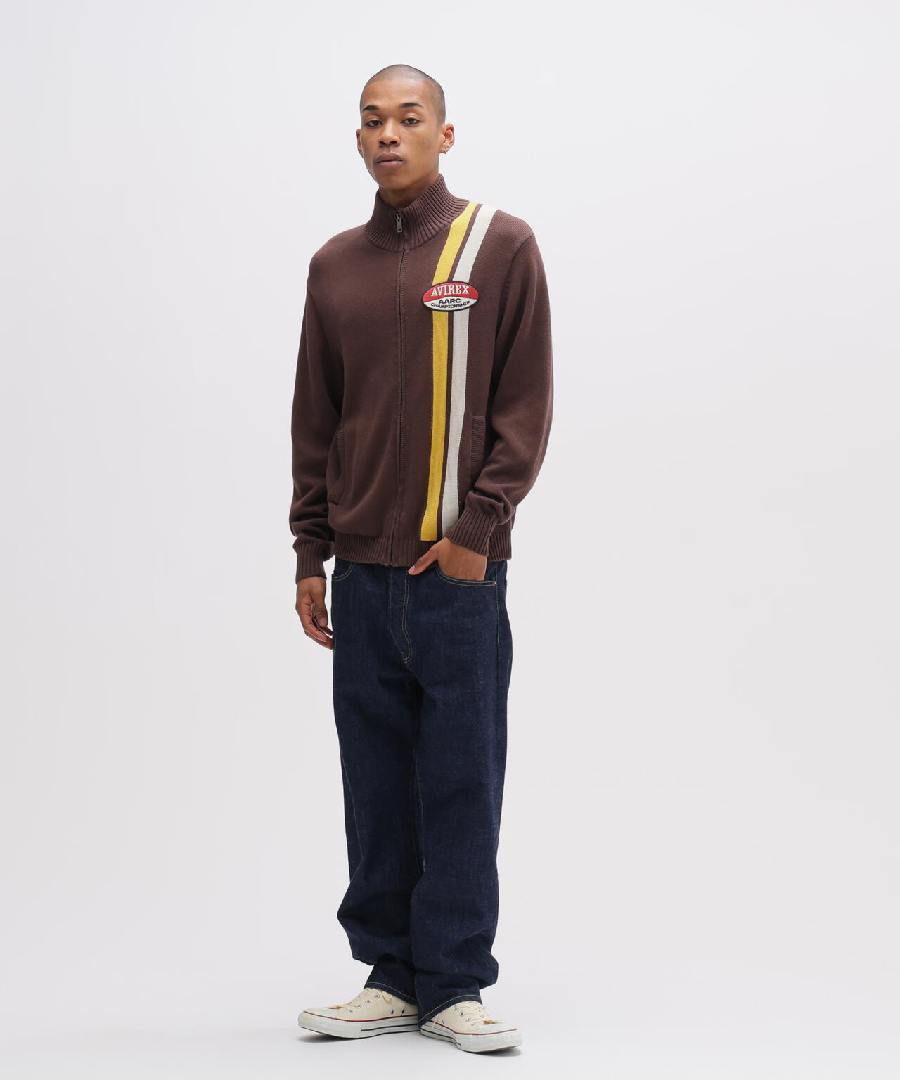 《A.A.R.C》COTTON ZIP UP KNIT