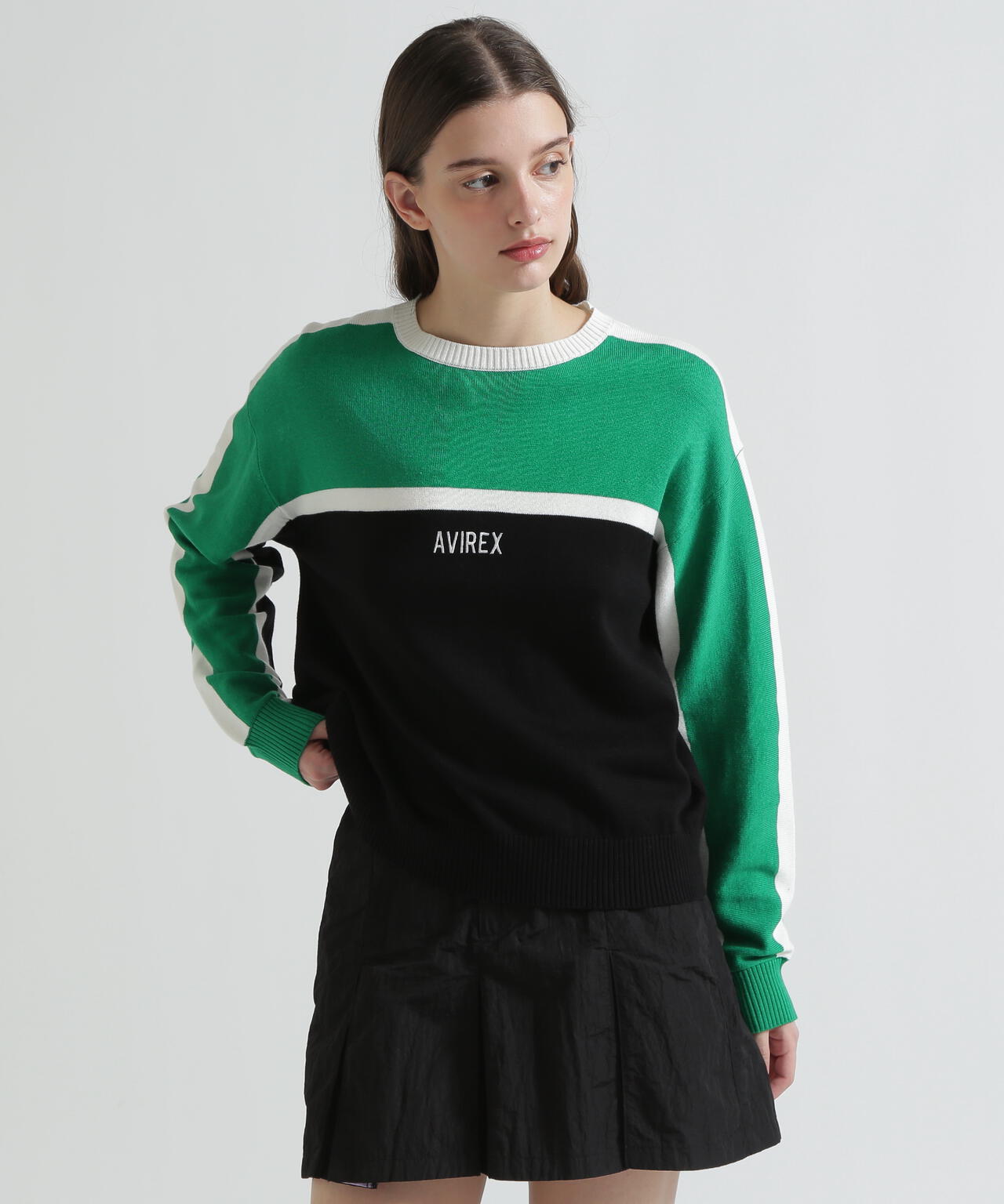 MULTI-TONE KNIT PULLOVER