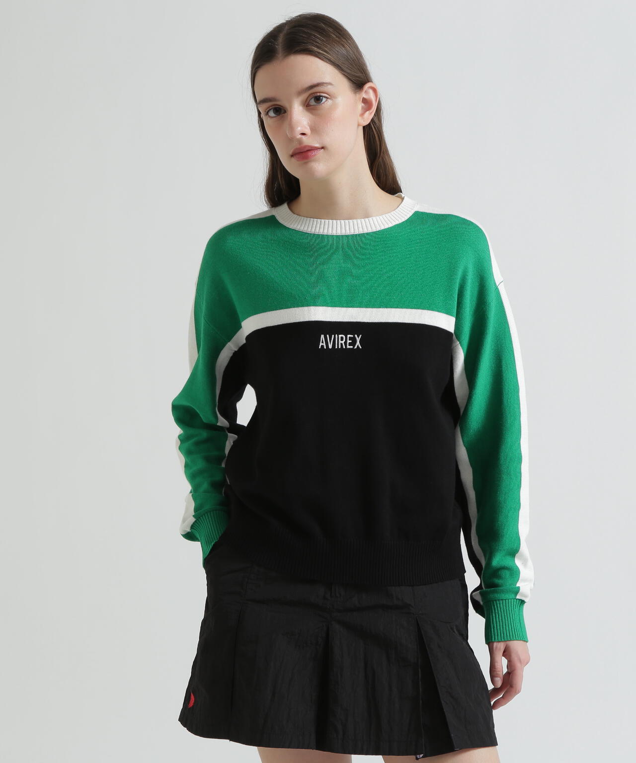MULTI-TONE KNIT PULLOVER