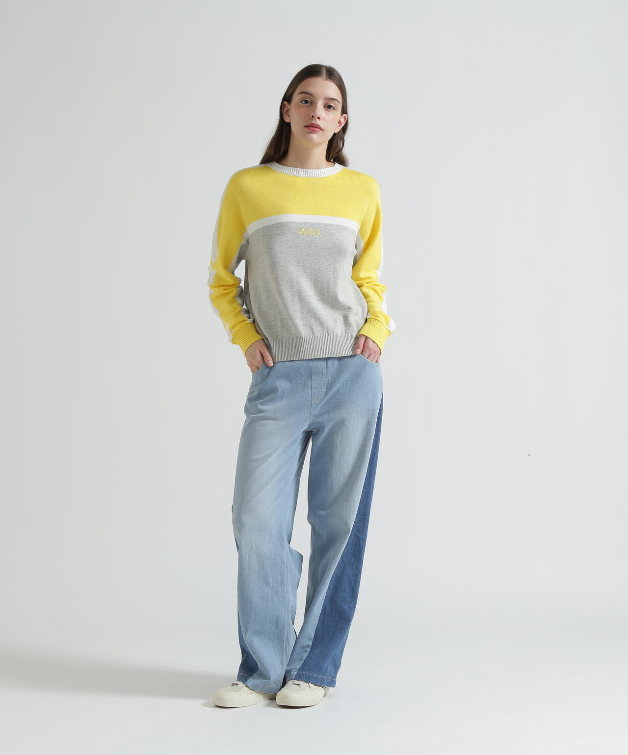 MULTI-TONE KNIT PULLOVER