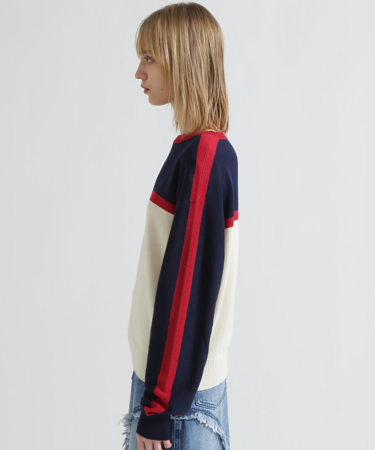 MULTI-TONE KNIT PULLOVER