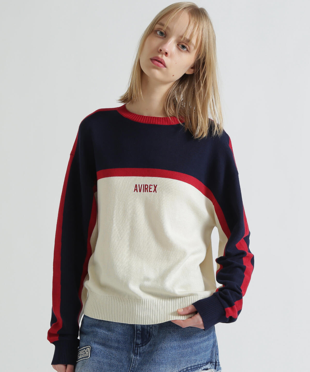 MULTI-TONE KNIT PULLOVER