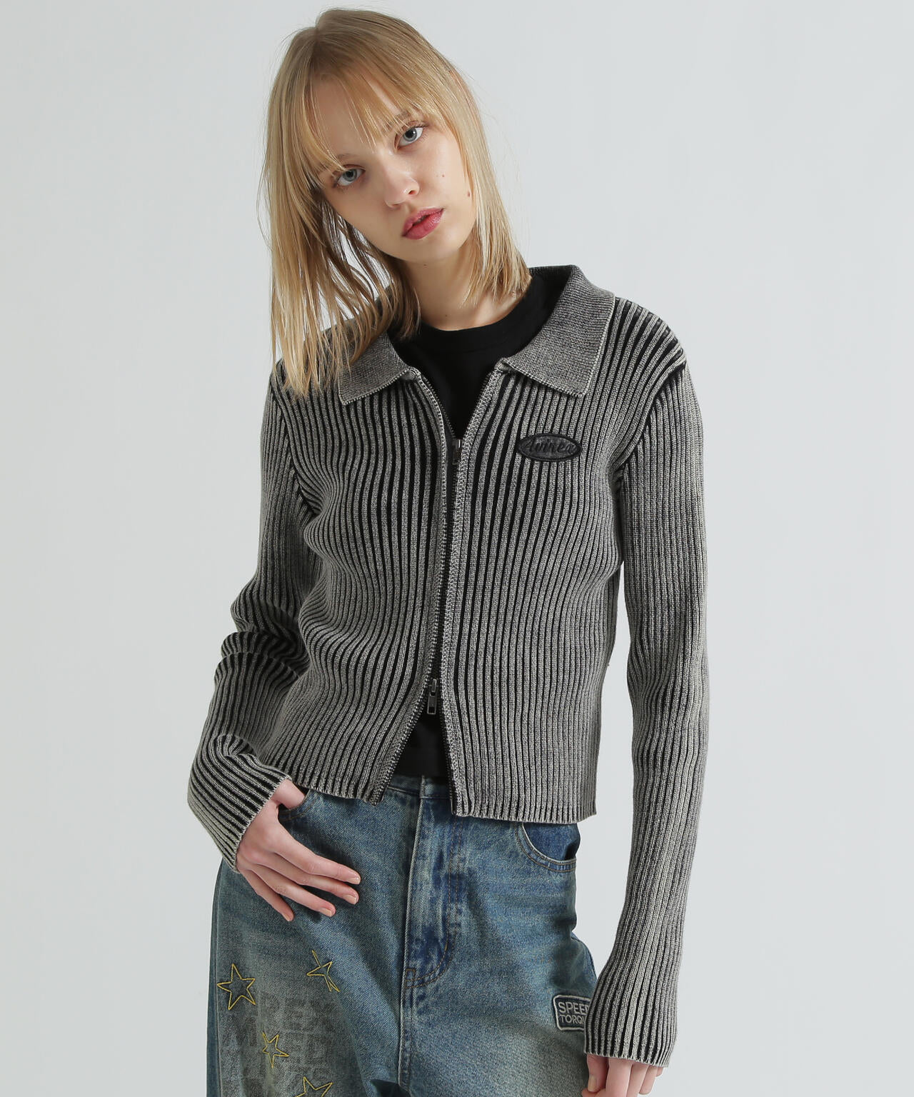 VINTAGE WASH WAPPEN KINT CARDIGAN
