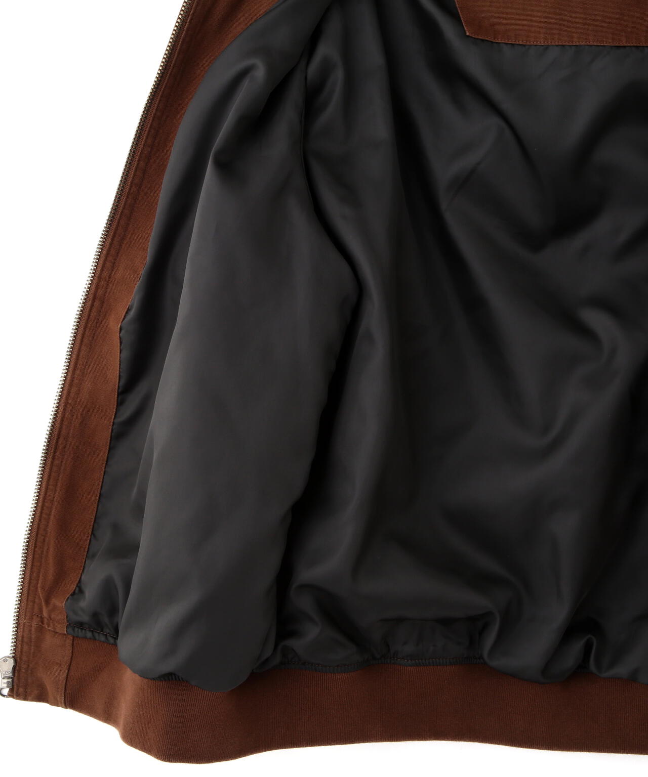 LEATHER PATCH DUCK HOOD JACKET
