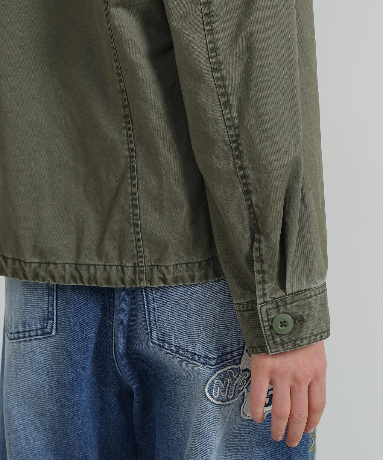 《WOMAN》MILITARY ZIP POCKET DETACHABLE JACKET