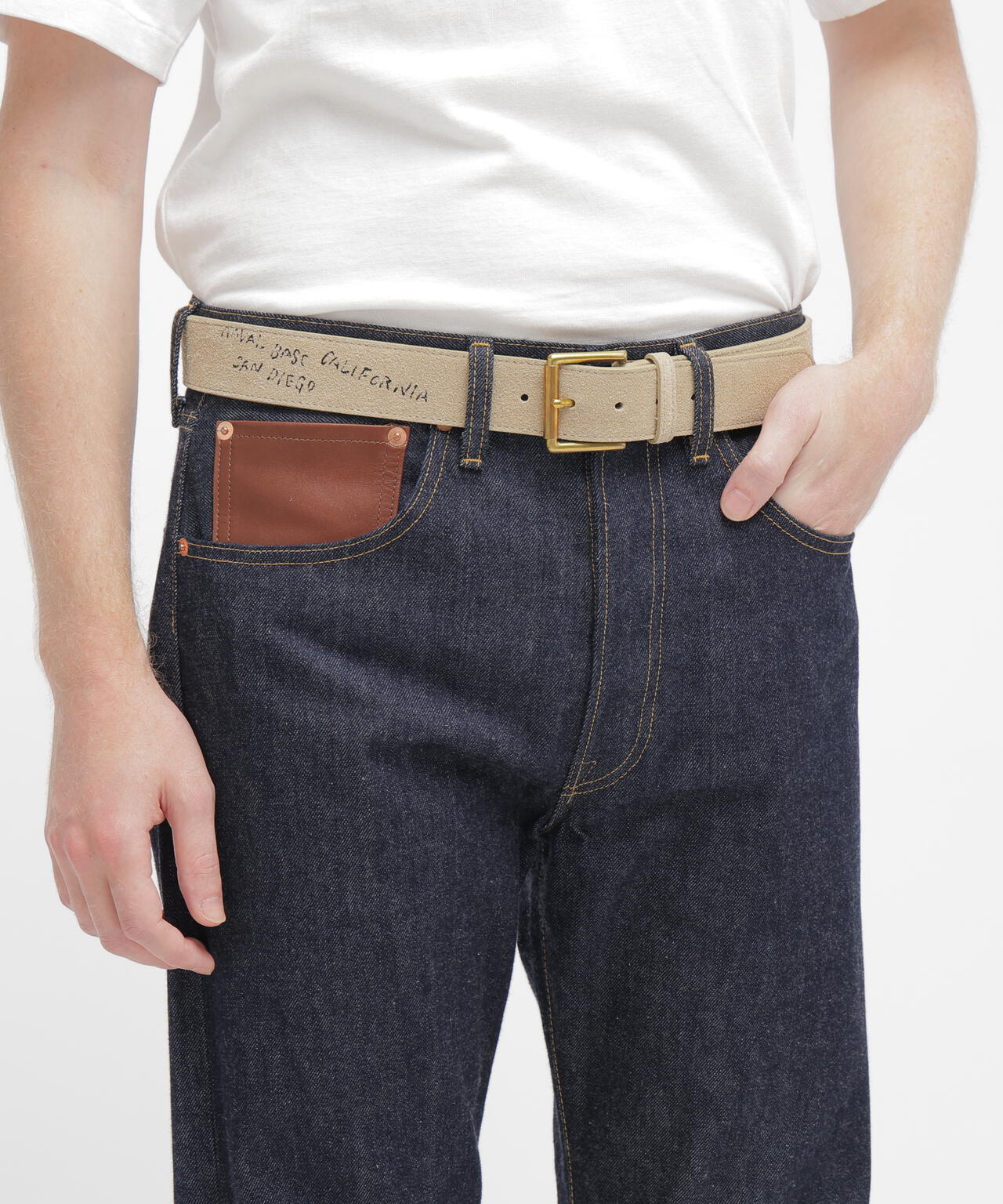 JAPAN MADE SUEDE BELT ”USN”