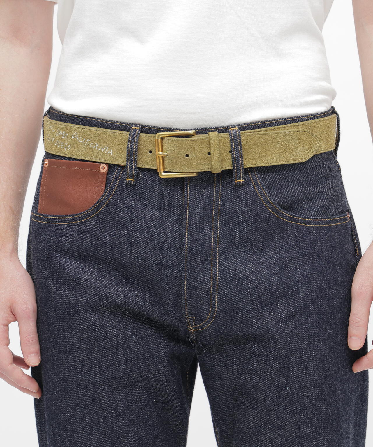 JAPAN MADE SUEDE BELT ”USN”