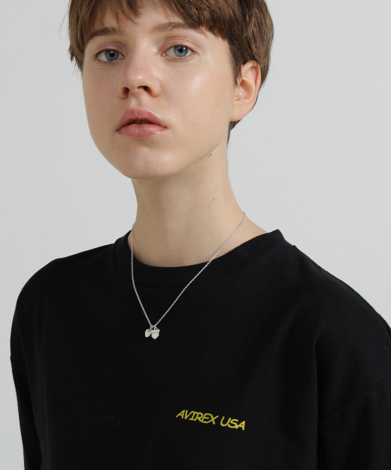 HEART 2TOP NECKLACE（SILVER)by J.H.M CO.LTD.