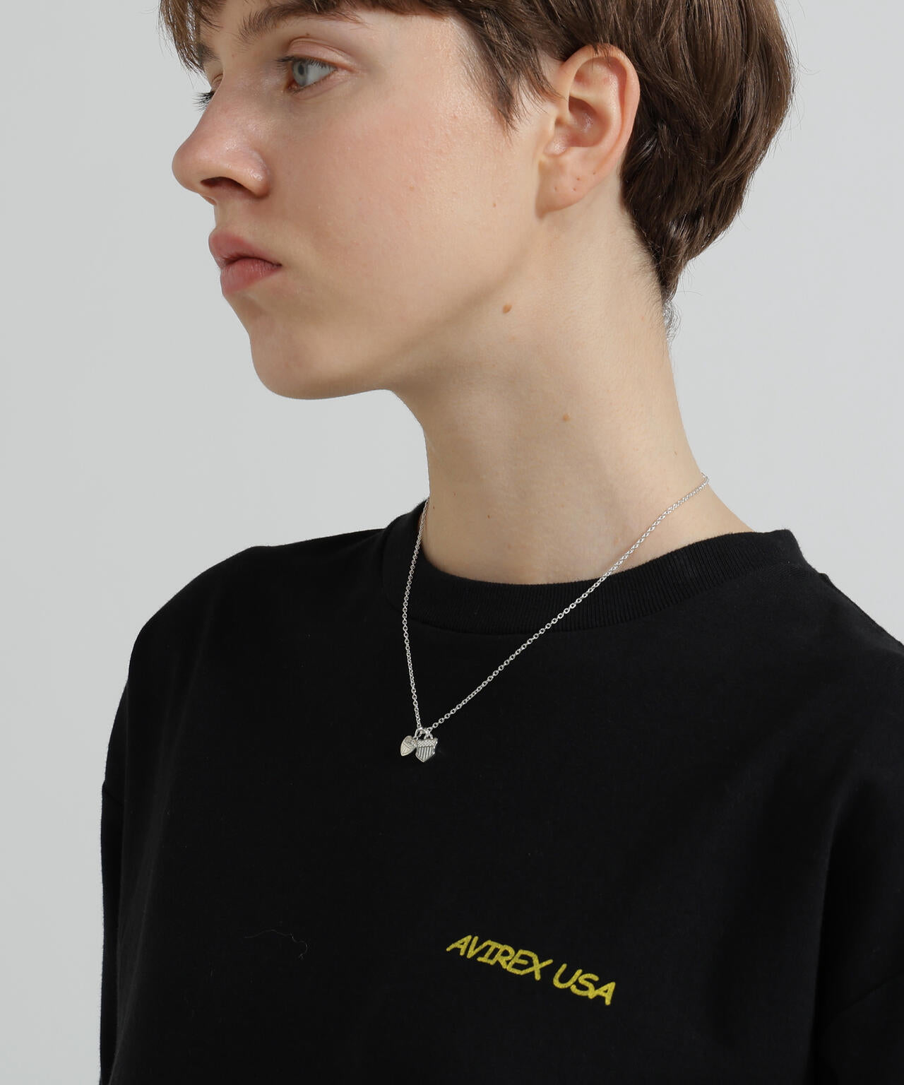 HEART 2TOP NECKLACE（SILVER)by J.H.M CO.LTD.