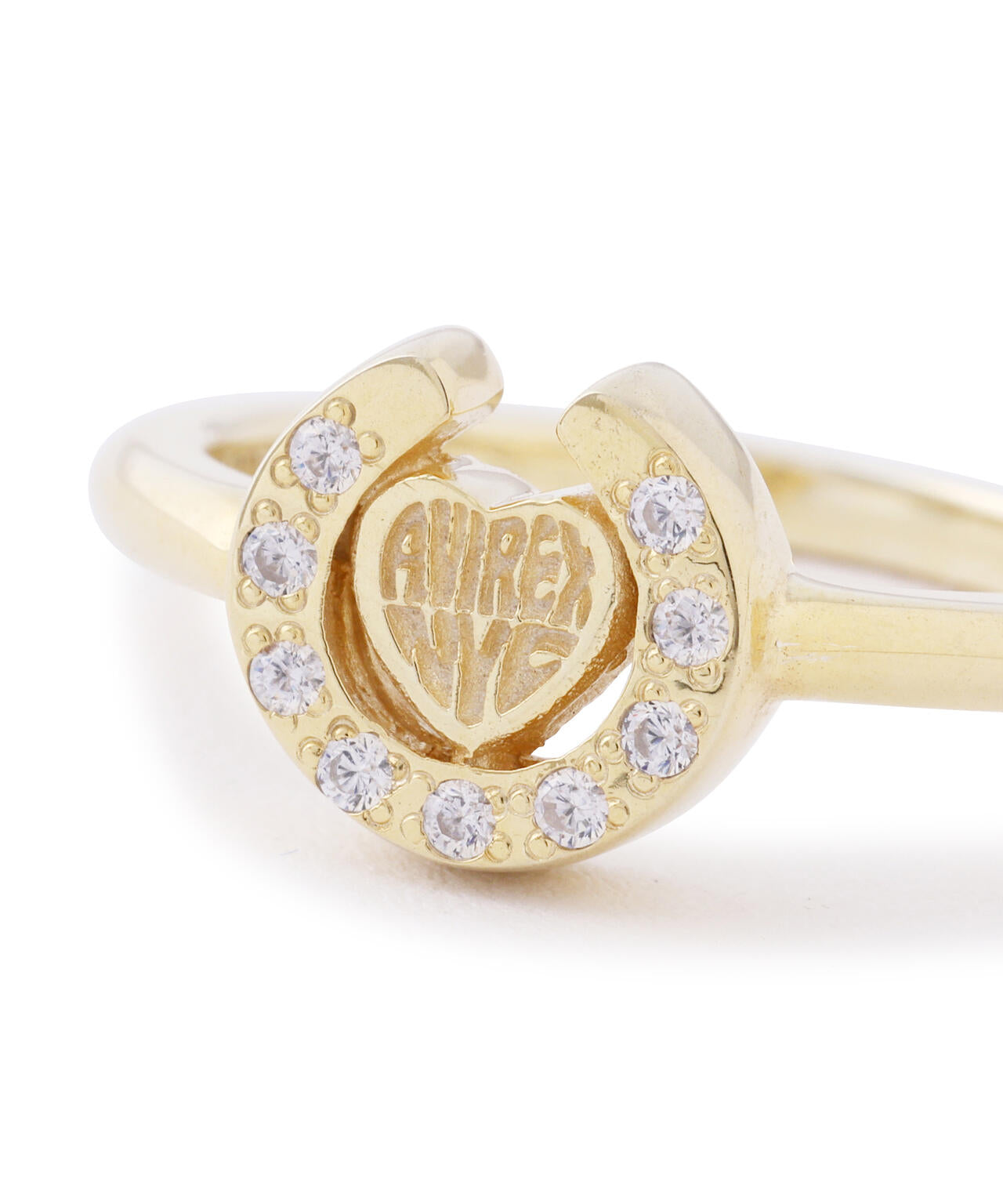 HEART HORSESHOE CZ RING（GOLD)by J.H.M CO.LTD.